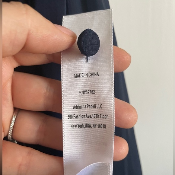 Adrianna Papell Blue Chiffon Beaded Halter Dress. New Without Tags. - Picture 8 of 11